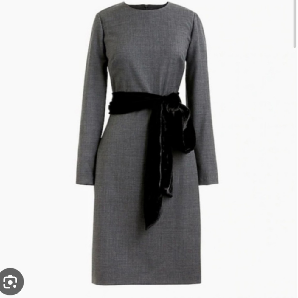 Jcrew velvet belted long sleeve dress size 2